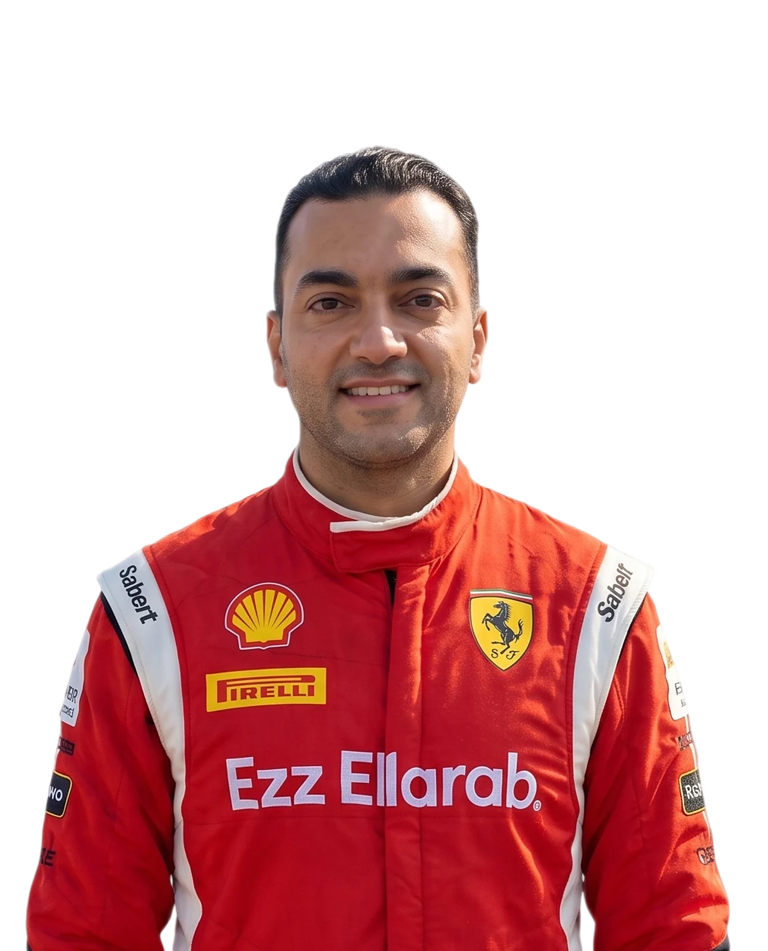 Mohamed Hamdy in his race suit